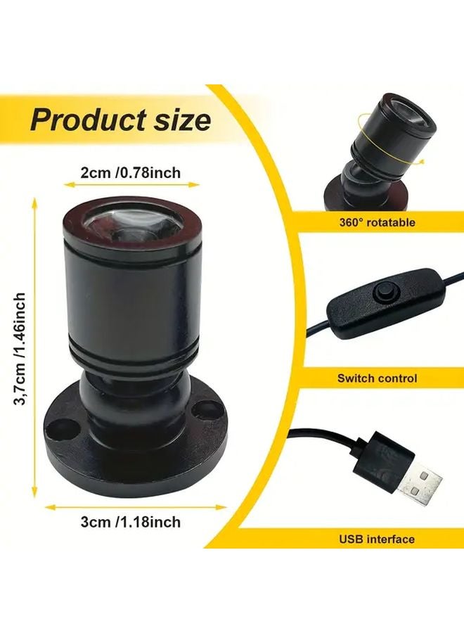 4 Pcs Warm Light USB LED Spotlights For Artwork Plant Jewelry Display Under Cabinet Lighting - Image 3